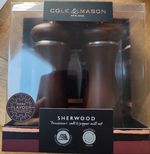 Cole & Mason Precision Sherwood Salt & Pepper Mill Set Forest wood 165mm New