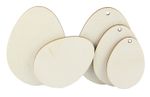 Wooden Eggs Craft Shapes Blank Tags Decoration Embellishment
