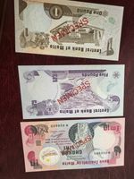 Specimen Malta Banknotes With Certificate