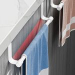 Towel Rail Cupboard Hanger Bar Over Door Kitchen Rack Bathroom Tea Hook Holder