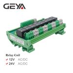 GEYA 8 Channel PLC Interface Relay Module 12V24V Panel Mount for Automation