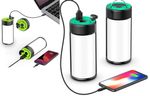 2 Pack Rechargeable Camping Lantern LED 400LM 5 Modes Emergency Tent Light USB