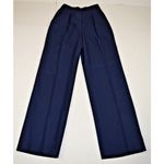 Vintage 80s Pants Uniform Issue Size 6 XS/S Blue Pleated Straight Leg Made USA