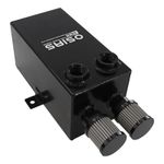 Aluminium 3L 12AN Baffled Oil Breather Catch Tank Can & Filter & Drain Universal