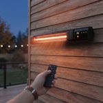 2500W Electric Infrared Patio Heater Wall Mounted for Garden, 24-Hour Timer