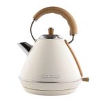 Electric Kettle, Scandi Pyramid Collection by Hamilton Beach, Matte Cream, 1.7L