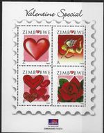 ZIMBABWE VALENTINE SPECIAL 2008 M/S SET OF MINT STAMPS (FREE P&P) .