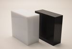 White Black Acrylic Perspex Plastic Blocks 30mm 40mm 50mm Trophy Award Bases