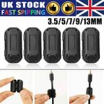 Ring Core Ferrite Bead Choke Clamp Coil RFI Cable Clip 1-20Pcs Snap On 3.5-13mm