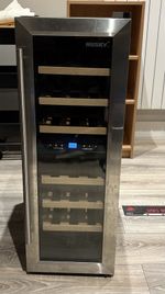 Husky HUS-CN215 Dual Zone Slim Line Undercounter Wine Cooler Black Silver