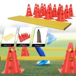 Dog Agility Equipment Jump Training Hurdles Coordination Adjustable Height Kit