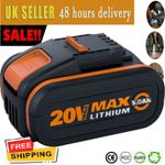 5.0Ah For Worx 20V Li-Ion Battery WA3551 WA3553 WA3553.1 WA3553.2 WG549 WA3551
