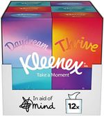 Kleenex Take a Moment Collection Tissues - 12 Cube Tissue Boxes - In Aid of Mind