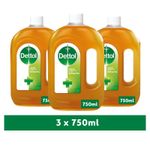 Dettol Original Liquid Antiseptic Disinfectant 750ml  x 3 Large Bottles