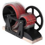 Drum Carder Wooden Frame Craft Wool Drum Carding Machine Wool Felt-Making Tool