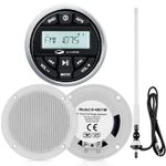 Boat Radio Waterproof Marine Stereo Receiver Bluetooth with Speakers + Antenna