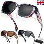 Polarised Fit Over Sunglasses Wrap Around Mens Womens Driving Outdoor Glasses