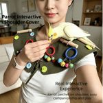 1X Anti-Scratch Bird Training Shawl Anti-Bite Shoulder Protector with Perch Toy
