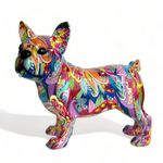 GROOVY ART bright coloured French Bulldog ornament figurine Frenchie lover gift