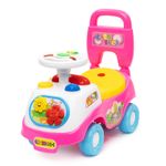 Hillington Baby Ride On Car Walker Pink Push Along Toy with Horn Sounds