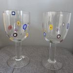 Millifiori Murano Glasses x 2 Handmade In Italy