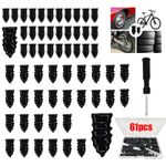 61PCS Tire Repair Screw in Rubber Plug Nail Car Tyre Puncture Kit Off-Road Tire