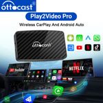 OTTOCAST Play2Video Pro AIBox Wireless CarPlay/Android Adapter w/TK+Prime Video