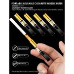 5pcs Universal Portable Reusable Cigarette Cigarette Filter Holder Reduce Tar UK