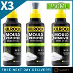 3 x KILROCK BRUSH ON MILDEW & MOULD REMOVER CLEANER GEL 250ML PRO STRENGTH NEW