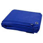2 x 3 m Blue Tarpaulin Waterproof Tarp Sheet Cover, Groundsheet 2 x 3 m,