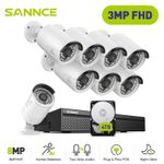 SANNCE 3MP CCTV Camera System Security 8MP 4K 8CH POE IP NVR AI Human Detection