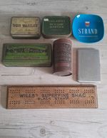 Vintage Various Tobacco Cigarette Tins associated items.