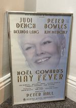 Nöel Coward Hay Fever Play Framed Poster 2006 - Judi Dench, Peter Bowles - USED.