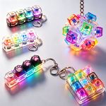Light Up Keyboard Keychain Fidget Toy LED Clickable Button Desk Stress Relief