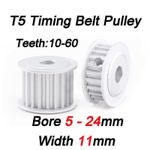 T5 10 - 60Teeth Timing Belt Pulleys Width 11mm Pitch 5mm ,Synchronous Wheel