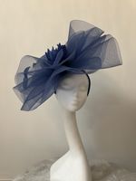 Large Royal Blue Crinoline Headpiece