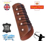 Traditional Ventilated Cow Hide Leather Archery Bow Arrow Arm Guards Wrist...