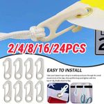 2-24X Heavy Duty Flagpole Snap Hook Clips Flag Pole Attachment Accessories Tool