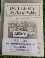 Wolves V St. Mirren 1929/30 Football Programme 1st Ex Bound No Cover VGC Rare