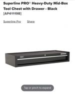 Sealey AP41119B Add-on 1-Drawer Tool Chest - Black