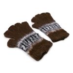 100% Alpaca Wool Fingerless Gloves Hand knitted in Bolivian & Ethically Sourced