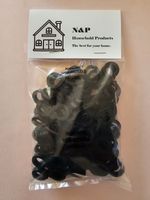 50 Black, Extra Strong Gutter Hooks/Clips for Christmas, Xmas & String Lights #1