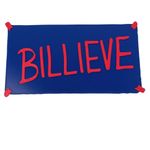 'Billieve' Motivational Wall Hanging for Sports Fans - 12" Wide X 6" 