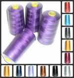 120s SEWING THREAD SPUN POLYESTER, OVERLOCKING 5000 YARD CONES, LOTS OF COLS