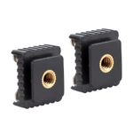 2Pcs External Flash Holder Flash Cold Hot Shoe Bracket Mount Adapter 1/4inch
