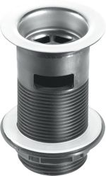McAlpine BSW12T 1.25" Black Plastic Slotted Basin Waste - Backnut Model