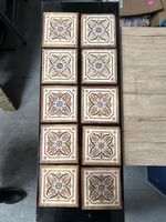 Set of 10 Victorian fireplace tiles