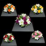Grave Artificial/silk flower pot arrangement in memorial Crem Pot Grave funeral