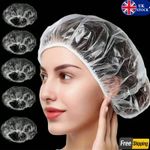 10-100Pcs Disposable Waterproof Shower Caps Plastic Elastic Bath Cap for Women