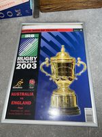 England V Australia 2003 Rugby World Cup Official Programme Framed Mint Cond